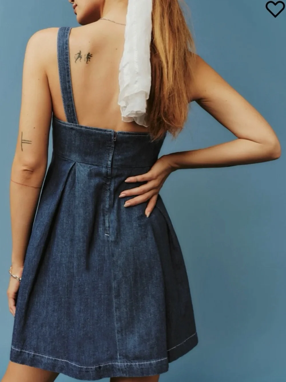Reformation Cecil Denim Square-Neck Mini Dress - Picture 3 of 7